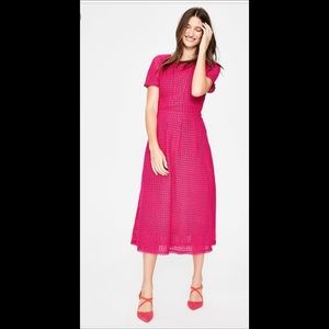 NWT Boden Julieta Fit and Flare Pink Lace